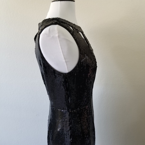 SOLD 💫Eliza J. Black Sequin Midi Dress 12 (NWT) - Picture 4 of 8